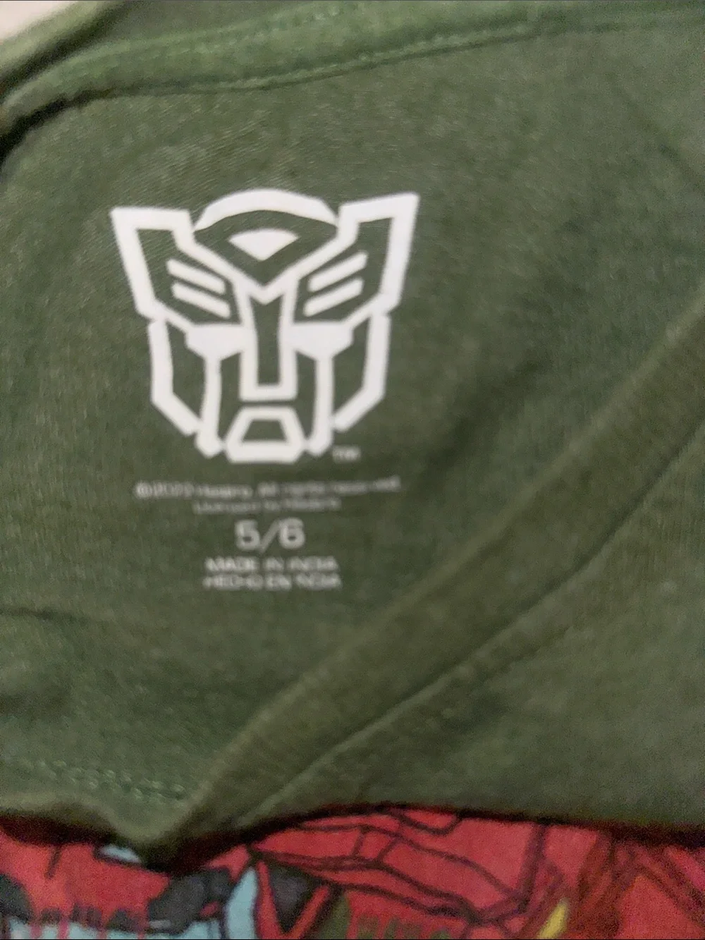 Kids Size 6 Green Boys' Transformer Graphic Tee - 